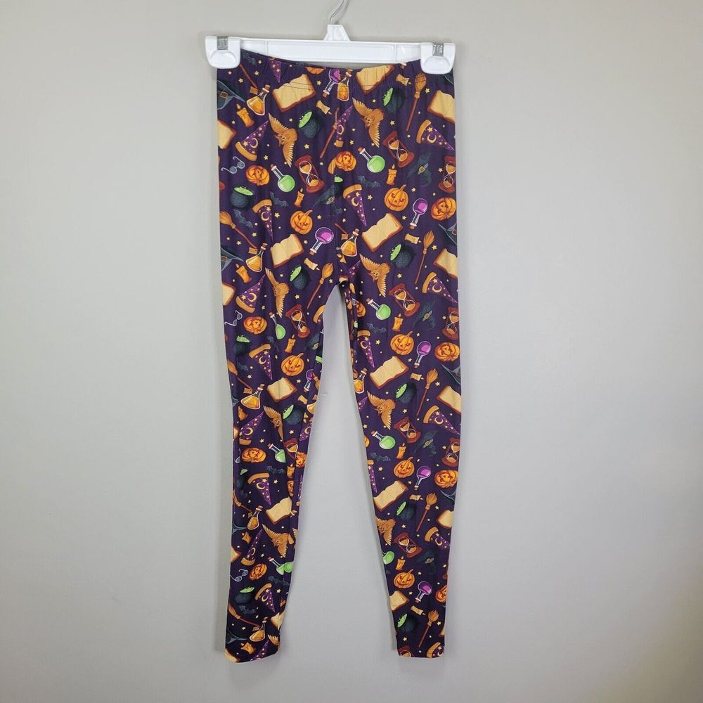 Wizard Witches Print Polyester Spandex Ankle Leggings One Size Fits‎ All